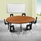 Flash Furniture 47.5" Circle Wave Oak Table Set-12" Stack Chairs XU-GRP-12CH-A48-HCIRC-OAK-T-P-GG - alternate 1